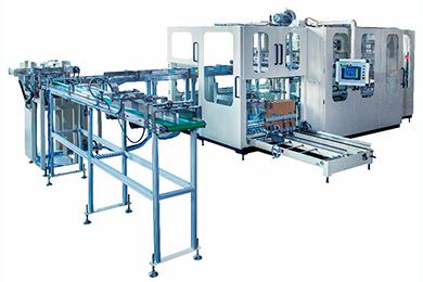 ماكينة تعبئة الفوط الصحية والمناديل في صناديق (تعبئة وختم الصناديق)