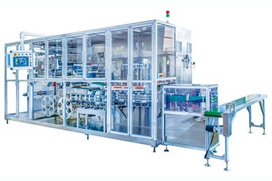 ماكينة قطع وطي وتغليف الماسكات ومناديل وجه مبللة